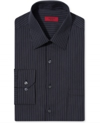 Add a bit of dapper style to your working wardrobe with Alfani's fitted dress shirts. Add a bit of dapper style to your working wardrobe with Alfani's fitted dress shirts.