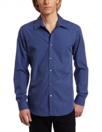 Calvin Klein Sportswear Men's Slim Fit Long Sleeve Yarn Dye Mini Stripe Poplin Woven Shirt Calvin Klein Sportswear Men's Slim Fit Long Sleeve Yarn Dye Mini Stripe Poplin Woven Shirt