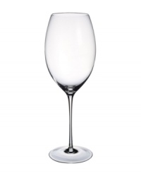 Elegance on a grand scale. This Allegorie Premium wine glass from Villeroy & Boch complements any table with a generously proportioned, thoroughly graceful silhouette for Bordeaux wines. Elegance on a grand scale. This Allegorie Premium wine glass from Villeroy & Boch complements any table with a generously proportioned, thoroughly graceful silhouette for Bordeaux wines.