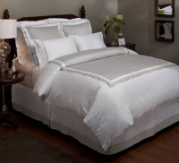 Pinzon Hotel Banded 100-Percent Egyptian Cotton Sateen Full/Queen Duvet Cover, Silver Grey Pinzon Hotel Banded 100-Percent Egyptian Cotton Sateen Full/Queen Duvet Cover, Silver Grey