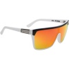 Spy Flynn Sunglasses - Spy Optic Core Collection Fashion Eyewear - Black/White/Grey with Red Flash Mirror / One Size Fits All