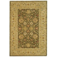 Safavieh AN553A Anatolia Collection 4-Feet Handmade Hand-Spun Wool Round Area Rug, Green and Gold Safavieh AN553A Anatolia Collection 4-Feet Handmade Hand-Spun Wool Round Area Rug, Green and Gold