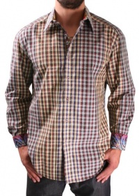 Robert Graham Egbert Men's Dress Long Sleeve Button Up Woven Shirt 2012 Fall