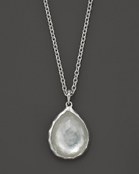 A faceted mother-of-pearl teardrop set in sterling silver. From the Wonderland Collection by Ippolita. A faceted mother-of-pearl teardrop set in sterling silver. From the Wonderland Collection by Ippolita.