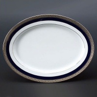 Noritake Crestwood Cobalt Platinum 12-Inch Oval Platter