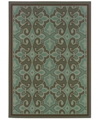 Style that transcends your everyday living space -- make this chic area rug from Sphinx part of your outdoor decor! Striking blue tones make the abstract pattern pop from a soft and durable polypropylene surface that's tough, weather-resistant and easy to clean. (Clearance) Style that transcends your everyday living space -- make this chic area rug from Sphinx part of your outdoor decor! Striking blue tones make the abstract pattern pop from a soft and durable polypropylene surface that's tough, weather-resistant and easy to clean. (Clearance)