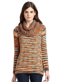 THE LOOKDetachable cowlneckBoatneckLong sleevesPullover styleRibbed hem with side slitsTHE FITAbout 27 from shoulder to hemTHE MATERIALAcrylic/woolCARE & ORIGINDry cleanImportedModel shown is 5'10 (177cm) wearing US size Small. THE LOOKDetachable cowlneckBoatneckLong sleevesPullover styleRibbed hem with side slitsTHE FITAbout 27 from shoulder to hemTHE MATERIALAcrylic/woolCARE & ORIGINDry cleanImportedModel shown is 5'10 (177cm) wearing US size Small.