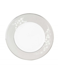 To entertain with grace and style look no further than the Lenox Bellina dinnerware collection. This elegant bone china accent plate has a delicate floral design with textured white beads finished with stunning platinum trim to accent the perfect table setting. To entertain with grace and style look no further than the Lenox Bellina dinnerware collection. This elegant bone china accent plate has a delicate floral design with textured white beads finished with stunning platinum trim to accent the perfect table setting.