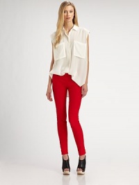 Sexy, figure-enhancing style with timeless quilted trim, skinny-leg construction and a modern side zipper. Side zipperFront welt pocketsQuilted trimInseam, about 2953% viscose/42% cotton/5% elastaneMachine washImportedModel shown is 5'10 (177cm) wearing US size 4. Sexy, figure-enhancing style with timeless quilted trim, skinny-leg construction and a modern side zipper. Side zipperFront welt pocketsQuilted trimInseam, about 2953% viscose/42% cotton/5% elastaneMachine washImportedModel shown is 5'10 (177cm) wearing US size 4.