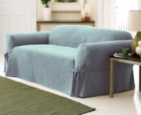 Soft, stylish and sophisticated, the Soft Faux Suede sofa slipcover from Sure Fit will energize your upholstery and home with modern flair. Designed with broad arms, inner pleating and a drape skirt with ties for an easy update. Soft, stylish and sophisticated, the Soft Faux Suede sofa slipcover from Sure Fit will energize your upholstery and home with modern flair. Designed with broad arms, inner pleating and a drape skirt with ties for an easy update.