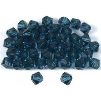 40 Montana Bicone Swarovski Crystal Beads 5301 4mm 40 Montana Bicone Swarovski Crystal Beads 5301 4mm