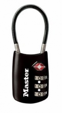 Master Lock 4688DBLK TSA Accepted Cable Luggage Lock, Black Master Lock 4688DBLK TSA Accepted Cable Luggage Lock, Black