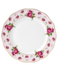 Revive a classic dinnerware pattern with the Vintage dinner plate. Lush blossoms plucked from Royal Doulton's Old Country Roses collection flower on pink bone china with a ruffled gold edge. Revive a classic dinnerware pattern with the Vintage dinner plate. Lush blossoms plucked from Royal Doulton's Old Country Roses collection flower on pink bone china with a ruffled gold edge.