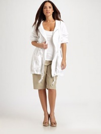 Light-as-air linen meets a beloved design to create an exquisite jacket equipped with a flattering drawstring waist and convenient front pockets.Attached hoodFront yokeFront zipperElasticized cuffsDrawstring waistPatch pocketsDrawstring hemBack yokeAbout 32 from shoulder to hemLinenMachine washImported Light-as-air linen meets a beloved design to create an exquisite jacket equipped with a flattering drawstring waist and convenient front pockets.Attached hoodFront yokeFront zipperElasticized cuffsDrawstring waistPatch pocketsDrawstring hemBack yokeAbout 32 from shoulder to hemLinenMachine washImported