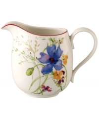 Prolong spring with the lively Mariefleur gravy boat. Splashy colors adorn premium white porcelain edged in red and designed for everyday dining. Mix and match with New Cottage dinnerware, also by Villeroy & Boch. Prolong spring with the lively Mariefleur gravy boat. Splashy colors adorn premium white porcelain edged in red and designed for everyday dining. Mix and match with New Cottage dinnerware, also by Villeroy & Boch.