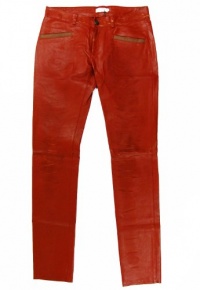 Roseanna Womens Distressed Leg Leather Zip Front Pants Roseanna Womens Distressed Leg Leather Zip Front Pants