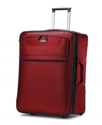 Lighten up-it's easy with less than 7 pounds of superior mobility! Four smooth-glide wheels move this ultra-lightweight bag in any direction you wish, while integrated top and side carry handles allow for stress-free pick up, which takes the hassle completely out of airport navigation. 10-year warranty. (Clearance) Lighten up-it's easy with less than 7 pounds of superior mobility! Four smooth-glide wheels move this ultra-lightweight bag in any direction you wish, while integrated top and side carry handles allow for stress-free pick up, which takes the hassle completely out of airport navigation. 10-year warranty. (Clearance)