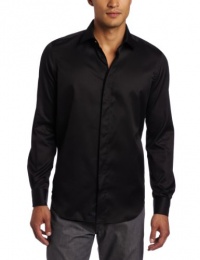 Robert Graham Men's Clinton Satin Solid Stripes Regular Cuff Robert Graham Men's Clinton Satin Solid Stripes Regular Cuff