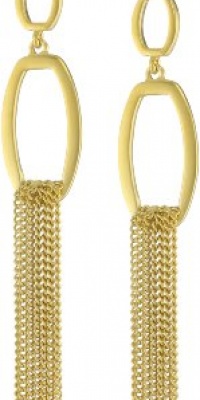 T Tahari Gold Tassel Drop Earrings