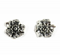 Fossil Earrings, Silver-Tone Flower with Crystal Accents Stud Earrings Fossil Earrings, Silver-Tone Flower with Crystal Accents Stud Earrings