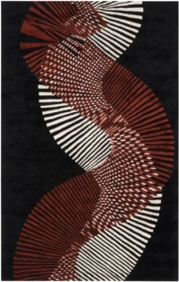 Area Rug 3x5 Rectangle Contemporary Black Color - Surya Artist Studio Rug from RugPal Area Rug 3x5 Rectangle Contemporary Black Color - Surya Artist Studio Rug from RugPal