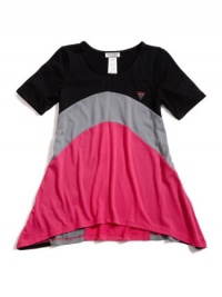GUESS Kids Girls Color-Blocked Tee, BLACK (10/12) GUESS Kids Girls Color-Blocked Tee, BLACK (10/12)