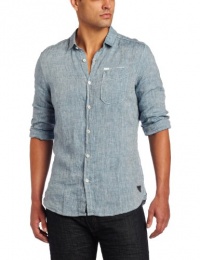 J.C. Rags Men's Button-Up Linen Shirt J.C. Rags Men's Button-Up Linen Shirt