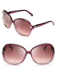 Fashionista-favorite oversized shades get a style upgrade from chic striped frames and glam gradient lenses; from Roberto Cavalli. Fashionista-favorite oversized shades get a style upgrade from chic striped frames and glam gradient lenses; from Roberto Cavalli.