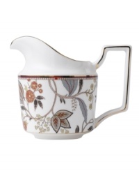 A tapestry of exotic florals, the Pashmina creamer from Wedgwood offers a look of vintage grandeur and, in dishwasher-safe bone china, modern-day durability. With gold banding. A tapestry of exotic florals, the Pashmina creamer from Wedgwood offers a look of vintage grandeur and, in dishwasher-safe bone china, modern-day durability. With gold banding.