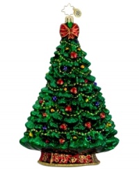 Christopher Radko sets a good example in this Simply Glorious Christmas tree ornament. Handcrafted glass shimmers with classic decorations in red, blue and gold. Christopher Radko sets a good example in this Simply Glorious Christmas tree ornament. Handcrafted glass shimmers with classic decorations in red, blue and gold.