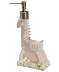Fun and functional, this playful soap and lotion dispenser features a whimsical giraffe-just the thing to ensure you're always totally pumped! Fun and functional, this playful soap and lotion dispenser features a whimsical giraffe-just the thing to ensure you're always totally pumped!