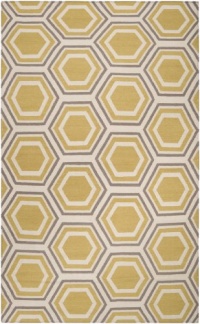 Surya Fallon Jill Rosenwald Honeycomb Flatweave Area Rug, 2-Feet by 3-Feet, Yellow/Cream/Gray Surya Fallon Jill Rosenwald Honeycomb Flatweave Area Rug, 2-Feet by 3-Feet, Yellow/Cream/Gray