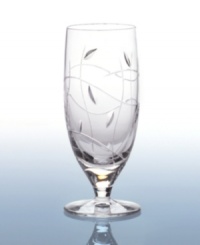 Graceful leaves energetically swirl on the Marquis by Waterford Caelyn crystal stemware collection for a pas de deux between whimsy and refinement. Cool off with a frothy concoction on a hot summer day with this iced beverage glass. Graceful leaves energetically swirl on the Marquis by Waterford Caelyn crystal stemware collection for a pas de deux between whimsy and refinement. Cool off with a frothy concoction on a hot summer day with this iced beverage glass.