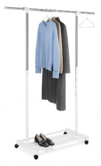 Whitmor 6024-575-BB Deluxe Adjustable Garment Rack, White Whitmor 6024-575-BB Deluxe Adjustable Garment Rack, White