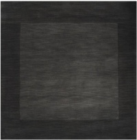 Area Rug 8x8 Square Solid/Striped Charcoal Color - Surya Mystique Rug from RugPal Area Rug 8x8 Square Solid/Striped Charcoal Color - Surya Mystique Rug from RugPal