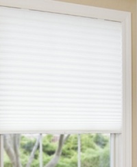 Get a custom look at an affordable price with the Easy Touch® Fabric Pleated Shade. Just cut to your desired measurements and shades filter light and help provide insulation to promote energy efficiency. Optimum for safety, these cordless shades glide up and down at the touch of a button. Inside/outside mount. Get a custom look at an affordable price with the Easy Touch® Fabric Pleated Shade. Just cut to your desired measurements and shades filter light and help provide insulation to promote energy efficiency. Optimum for safety, these cordless shades glide up and down at the touch of a button. Inside/outside mount.