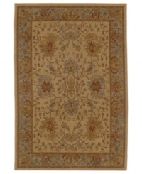 Brilliant old-fashioned floral motifs and vintage-inspired tones are intricately rendered here in the Bellingham area rug from Karastan. Made of rich New Zealand wool for durable composition and ultimate softness. Brilliant old-fashioned floral motifs and vintage-inspired tones are intricately rendered here in the Bellingham area rug from Karastan. Made of rich New Zealand wool for durable composition and ultimate softness.