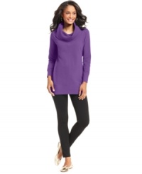 Look cozy and cute in this petite sweatshirt from Style&co. Pair with leggings or jeans for a charming look. Look cozy and cute in this petite sweatshirt from Style&co. Pair with leggings or jeans for a charming look.