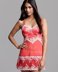 A body skimming sheer lace chemise with flattering floral lace details all over. Style #814191 A body skimming sheer lace chemise with flattering floral lace details all over. Style #814191