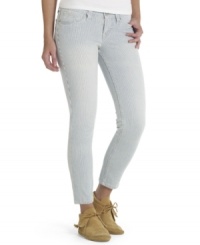 Levi's gets printed with these railroad striped skinny leg capris -- and proves that a girl can never have too many jeans! Levi's gets printed with these railroad striped skinny leg capris -- and proves that a girl can never have too many jeans!