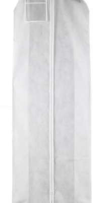 White Breathable Wedding Dress Gown Garment Bag - Extra Long with 10 Gusset (B7210W) White Breathable Wedding Dress Gown Garment Bag - Extra Long with 10 Gusset (B7210W)