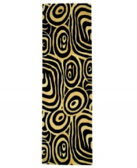 As elegant as it is exotic, this design evokes imagery of a sun swept African safari. In fact, this rug draws its inspiration from the most important art movements of the 20th-century. Both classically beautiful and decidedly modern, hints of 1910's Vienna Secession, 1930's Art Deco and 1950's Abstract Expressionism can be found in this rug's wild swirling lines of black and off-white. Meticulously hand-tufted and hand-carved of pure wool. As elegant as it is exotic, this design evokes imagery of a sun swept African safari. In fact, this rug draws its inspiration from the most important art movements of the 20th-century. Both classically beautiful and decidedly modern, hints of 1910's Vienna Secession, 1930's Art Deco and 1950's Abstract Expressionism can be found in this rug's wild swirling lines of black and off-white. Meticulously hand-tufted and hand-carved of pure wool.