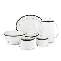 Kate Spade and Lenox join together to bring ease, elegance and understated wit to the table. Union Street translates kate spade's signature contrast stitching to the table with simple black banding dotted with white. Dishwasher safe. Kate Spade and Lenox join together to bring ease, elegance and understated wit to the table. Union Street translates kate spade's signature contrast stitching to the table with simple black banding dotted with white. Dishwasher safe.