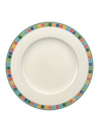 Make every meal bright with Villeroy & Boch's Twist Alea dinner plates. With an enamel colorblock design reminiscent of Spanish tile and a vivid band of color along the rim. Make every meal bright with Villeroy & Boch's Twist Alea dinner plates. With an enamel colorblock design reminiscent of Spanish tile and a vivid band of color along the rim.