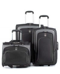 Always one step ahead! Developed for the smart traveler with organizational features that think ahead, easy-glide mobility that follows your lead and a durability that lasts and lasts. A natural frequent flier, this lightweight set creates the standard for hassle-free travel. 10-year limited warranty. Always one step ahead! Developed for the smart traveler with organizational features that think ahead, easy-glide mobility that follows your lead and a durability that lasts and lasts. A natural frequent flier, this lightweight set creates the standard for hassle-free travel. 10-year limited warranty.