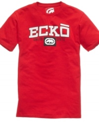 With a bold logo graphic, this tee from Ecko Unltd makes an instant style statement for all-weekend wear. With a bold logo graphic, this tee from Ecko Unltd makes an instant style statement for all-weekend wear.