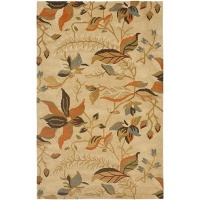 Safavieh Blossom Collection BLM913C Handmade Beige and Multi Hand Spun Wool Area Rug, 5-Feet by 8-Feet Safavieh Blossom Collection BLM913C Handmade Beige and Multi Hand Spun Wool Area Rug, 5-Feet by 8-Feet