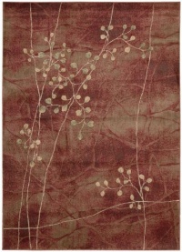 Nourison Zanibar Floral Vine Flame 5.6-Feet by 7.5-Feet Polyacrylic Area Rug Nourison Zanibar Floral Vine Flame 5.6-Feet by 7.5-Feet Polyacrylic Area Rug