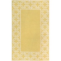 Liora Manne Spello Chain Border Yellow Outdoor Rug 5' x 7'6 Liora Manne Spello Chain Border Yellow Outdoor Rug 5' x 7'6