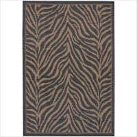 Couristan 1514/0121 Recife Zebra Black/Cocoa Runner Rug, 3-Feet 9-Inch by 5-Feet 5-Inch Couristan 1514/0121 Recife Zebra Black/Cocoa Runner Rug, 3-Feet 9-Inch by 5-Feet 5-Inch